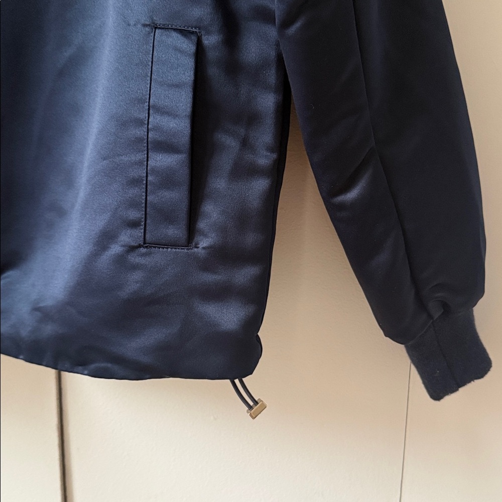Topshop Midnight Blue Bomber Jacket - Picture 4 of 6